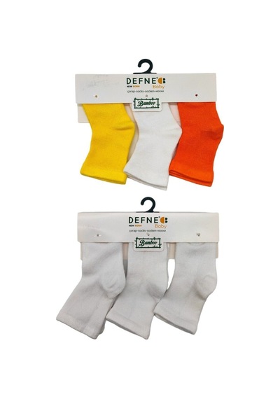 Defne Baby 6 Çift Bamboo Newborn Unisex Yeni Doğan Ve Bebek Çorabı 0-6 Ay KARIŞIK