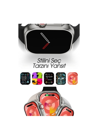 Wearfitpro Wearfit Hw Ultra 2 7 Kordonlu Akıllı Kol Saati Smart Watch Model:inç 49mm Amoled Ekran Gri
