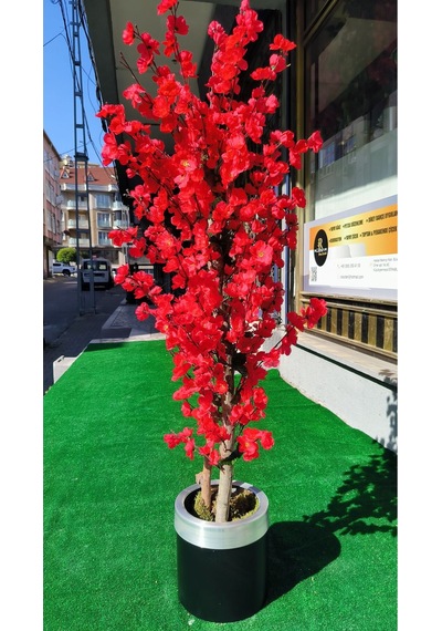Rüzgar Yapay Çiçekçilik 140 Cm Fuşya Bahardali Ağacı Fusya