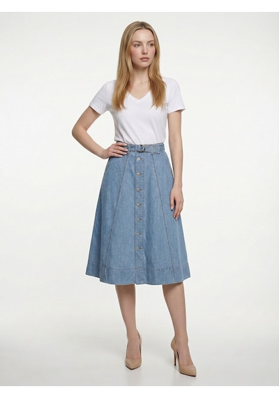 LOFT Regular Fit Kadın Etek Lf2043100 Q1.v1 Denim LOFT Regular Fit Kadın Etek Lf2043100 Q1.v1 Denim