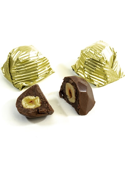 Nutat Altın Sargılı Kristal Çikolata Fındık Kremalı & Bütün Fındıklı 500 Gr.