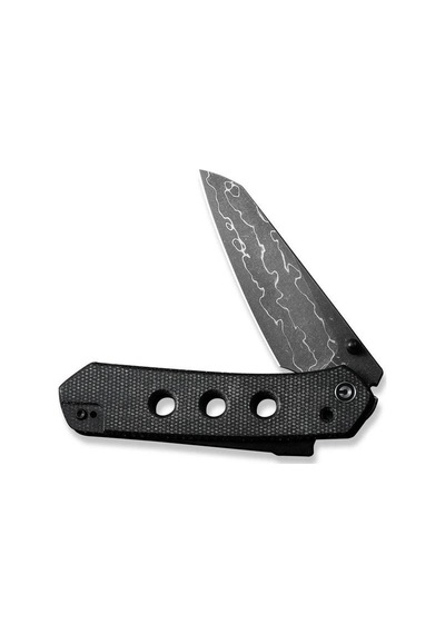 Civivi Vison Fg Canvas Micarta Black Damascus Kamp Çakı Siyah