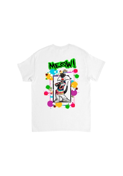 Paybuy Erkek Retro Kedi Meow Baskılı Tişört %100 Pamuk Rahat Kesim Renkl Beyaz Paybuy Erkek Retro Kedi Meow Baskılı Tişört %100 Pamuk Rahat Kesim Renkl Beyaz
