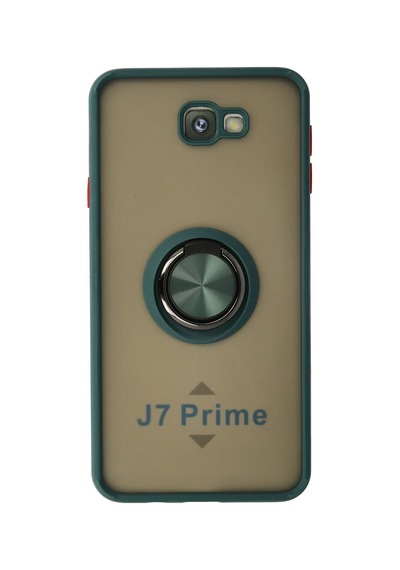 Newface - 553 - Samsung Galaxy Uyumlu J7 Prime Kılıf Montreal Yüzüklü Silikon Kapak - Csmo-tex - - Yeşil