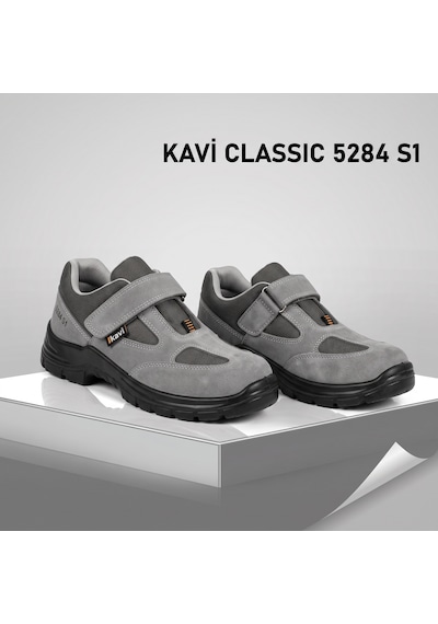 Kavi Classic 5284 S1 Gri Süet Çelik Burunlu İş Güvenliği Ayakkabısı