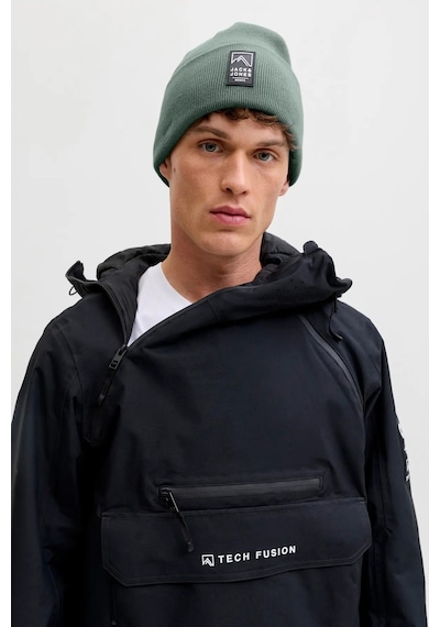 Jack & Jones Erkek Jacalpes Logo Detaylı Örme Bere 12286472 Yeşil Yeşil