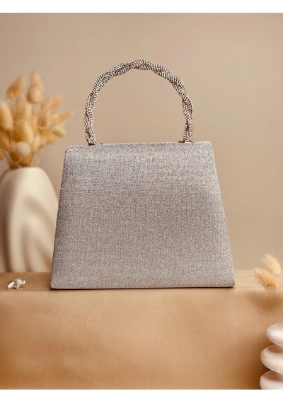 Elora Atelier Elora Lurex Dokulu Simli Gümüş Çanta Çok Renkli
