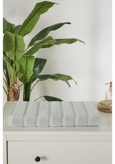Özdilek Sadem Organik Stripe Banyo Paspası 60x100 Cm Yeşil