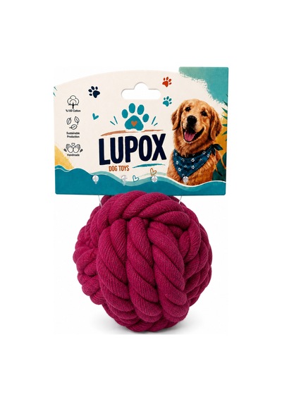 Pamuk Standart Köpek Oyun Topu Kırmızı