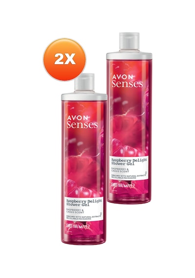 Avon Senses Rapsberry Delight Frambuaz ve Frenk Üzümü Kokulu Duş Jeli 2 x 500 ML