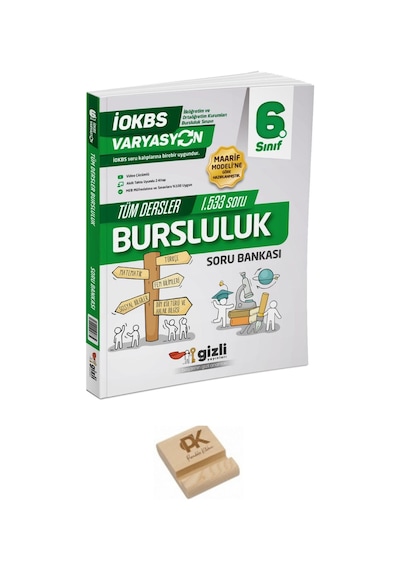 Gizli Yayınları 6. Sınıf Varyasyon İokbs Tüm Dersler Soru Bankası + Telefon Standı