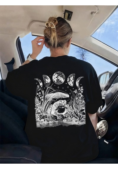 Noıssey Urban Pop Graphic Kadın Tişört Koleksiyonukod 5572 Siyah