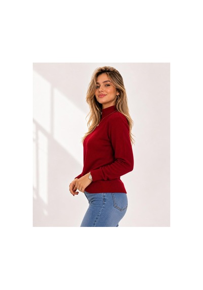 Hira Life Fashion Kadın Şık Tasarım Ve Yumuşak Dokulu Dik Yaka Triko Basic Kazak Bluz Bordo Bordo Hira Life Fashion Kadın Şık Tasarım Ve Yumuşak Dokulu Dik Yaka Triko Basic Kazak Bluz Bordo Bordo