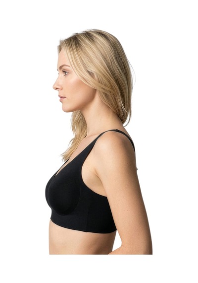 New Bra 6704-kadın Desteksiz B Cup Hayalet Sutyen Siyah