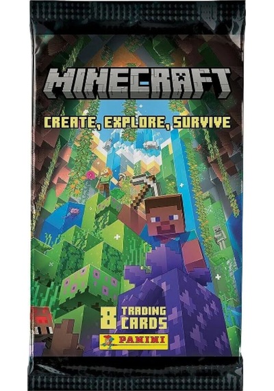 Minecraft Macera Kartları 2024 Serisi 1 Adet Kapalı Paket Her Pakette 8 Kart