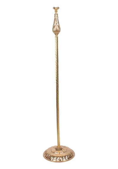Bordo Gold Saçak Vintage Lambader Kumaş Kaplama Gold Metal Ayak L