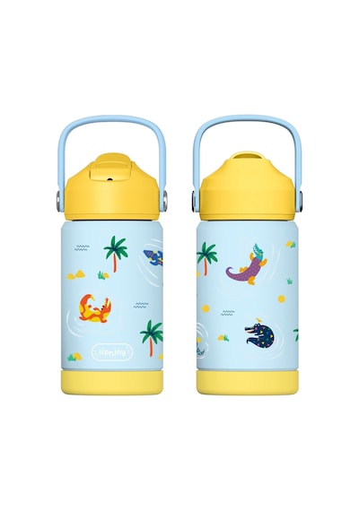 Sipnjoy - Flipsip Çocuk Su Termosu 360 Ml - Snappy Croc Sanppy Croc