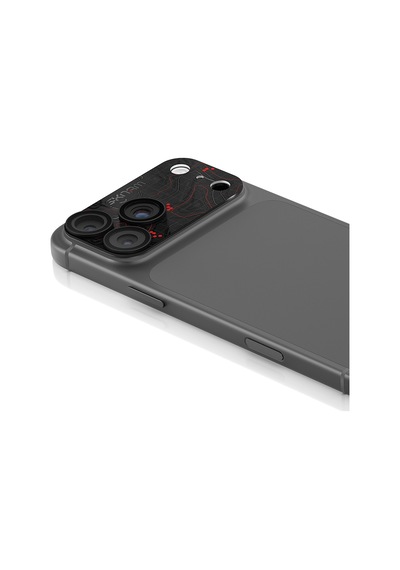 İphone 18 Pro Max Uyumlu Skinarma Sonar Serisi Ionix Kamera Lens Koruyucu Siyah