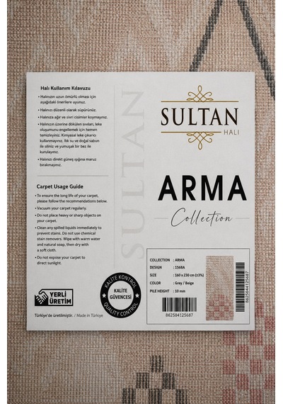Arma Serisi Multi Renkli Etnik Desenli Modern Halı Mc 371 Çok Renkli