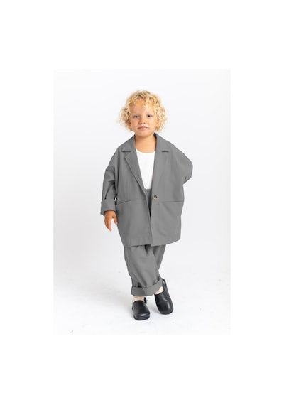 Oliven The Kid Oliventhekid Unisex Ceketli Takım Gri Gri