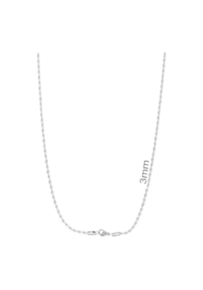 Brezza Lusso Jewelry Burgu Örgü Erkek Çelik Zincir Kolye