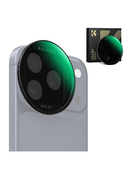 K&f Concept İphone 17 Pro Ve Pro Max İçin Ayarlanabilir Nd2-32 Filtre Black