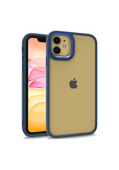Apple Uyumlu iPhone 11 Kılıf Zore Flora Kapak Mavi
