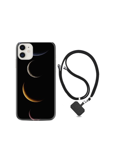 Apple Uyumlu iPhone 13 Kılıf Boyun Askılı Gezegenler 1901
