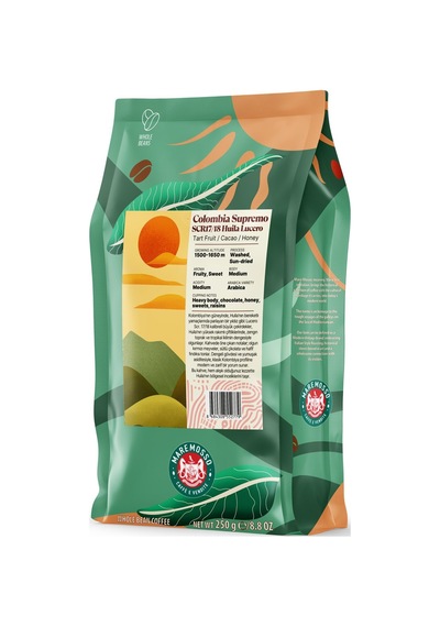 Colombia Supremo Scr17/18 Huila Lucero Yöresel Filtre Kahve 250 Gr. Çekirdek Kahve