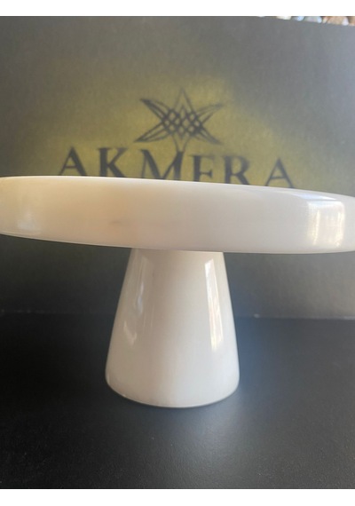Mermer Ayaklı Sunum Standı Beyaz