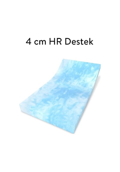 Ecotopper - 4 Cm Marble Mermer Desenli Hr Destek Sünger Yatak Pedi