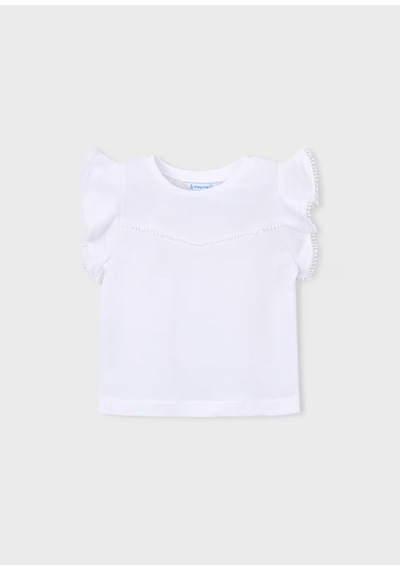Mayoral Kız Çocuk T-shirt 3008 Beyaz