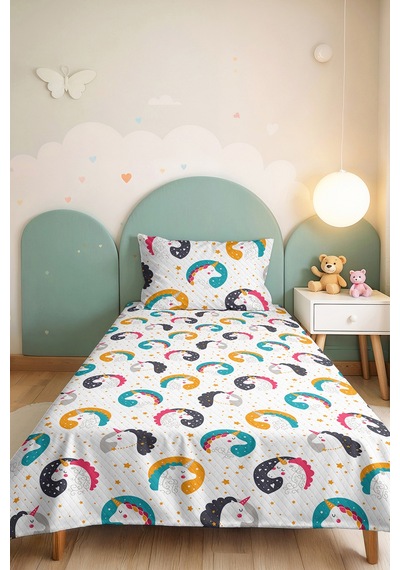Evimde Bambaşka Unicorn Pastel Kız Çocuk Pike Takımı-yıldızlı Turkuaz Antrasit Bebek Odası Yatak Örtüsü-160x220 CM Evimde Bambaşka Unicorn Pastel Kız Çocuk Pike Takımı-yıldızlı Turkuaz Antrasit Bebek Odası Yatak Örtüsü-160x220 CM