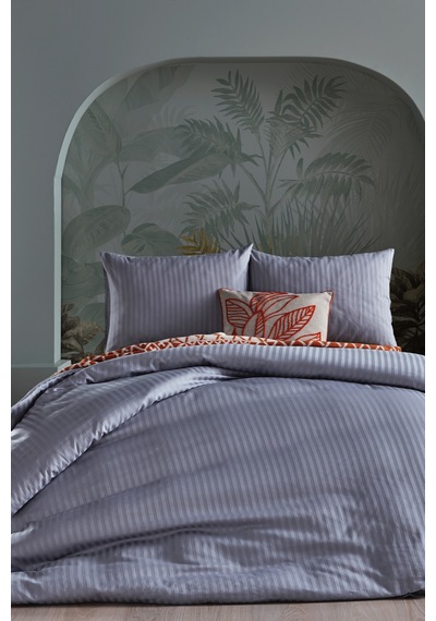 Doqu Home Saten Artline Nevresim Takımı Çift King Size - Gri
