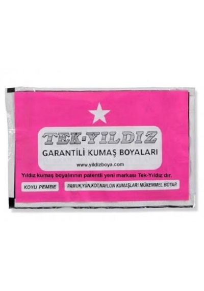 Tek Yıldız Kumaş Boyası Koyu Pembe