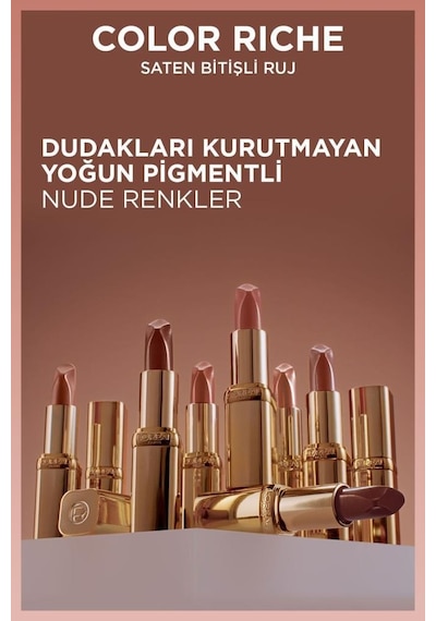 L'Oreal Paris Color Riche Saten Bitişli Ruj 570 Worth It Intense