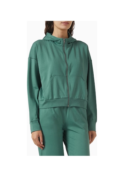 Vuori Halo Modern Zip Hoodie, Dreamknit Rahat Ve Şık Günlük Sweatshirt Yeşil