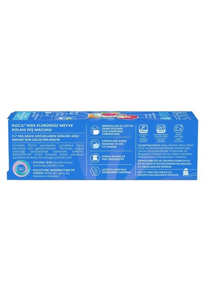 Mey İthalat .kids Diş Macunu 3-7 Yaş 35 Ml Meyve Külahı Renkli