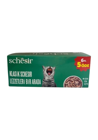 Schesir Multipack Karışık Kedi Yaş Maması 6x85 Gr