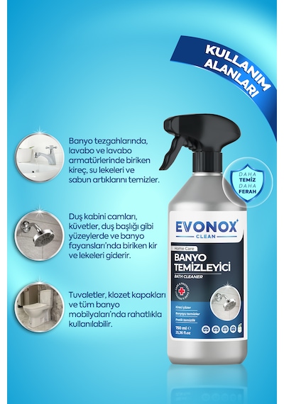 Clean Ultra Güçlü Banyo Temizleyici Ve Kireç Çözücü Okyanus Kokulu Sprey 750 Ml Tekli
