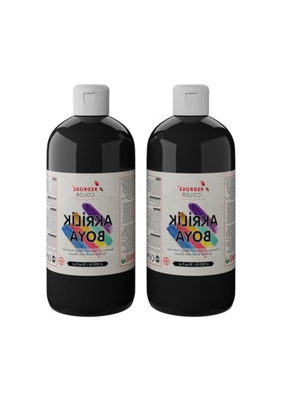 2x500gr Siyah Akrilik Boya Seti 0,15 L