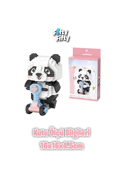 Lz8801 Panda Scooter Block Oyuncak 320 Parça