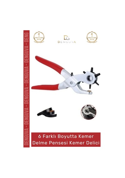 Kemerdelici Deri Ayakkabı Saat Kordonu Hobi Profesyonel Hassas Döner Delme Pensesi Kemer Delici