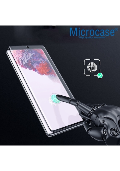 Samsung Uyumlu Galaxy S20 Plus 3D Curved Tam Kaplayan Tempered Cam Siyah