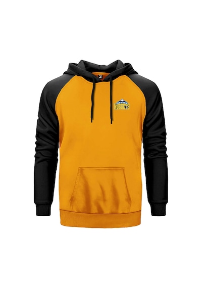 Denver Nuggets Logo Sarı Renk Reglan Kol Sweatshirt Sarı