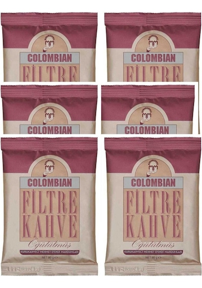 Kuru Kahveci Mehmet Efendi Colombian Filtre Kahve 6 x 80 G