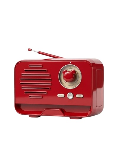 Çeşithane Mını-1 Nostaljik Radyo Bluetooth Hoparlör Usb Fm Destekli-kırmızı