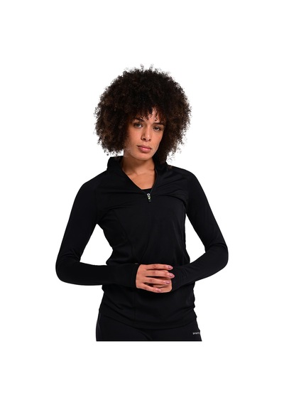 Sportive Almeria Midlayer Kadın Siyah Günlük Stil Sweatshirt 24kk004-syh Siyah