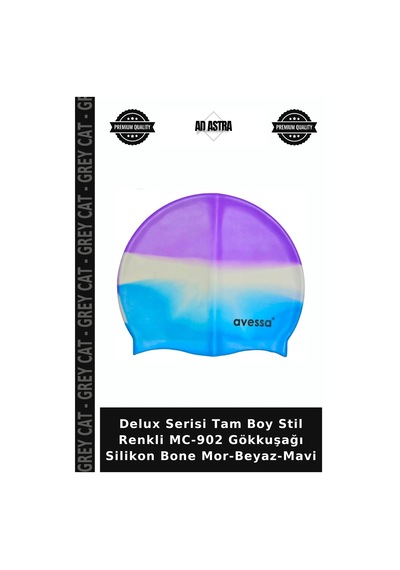 Delux Serisi Tam Boy Stil Renkli Mc-902 Gökkuşağı Silikon Bone Mor-beyaz-mavi Çok Renkli