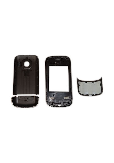Nokia C2-02 Kapak Nokia C2-02 Uyumlu Siyah Ön Kapak Arka Kapak Tu